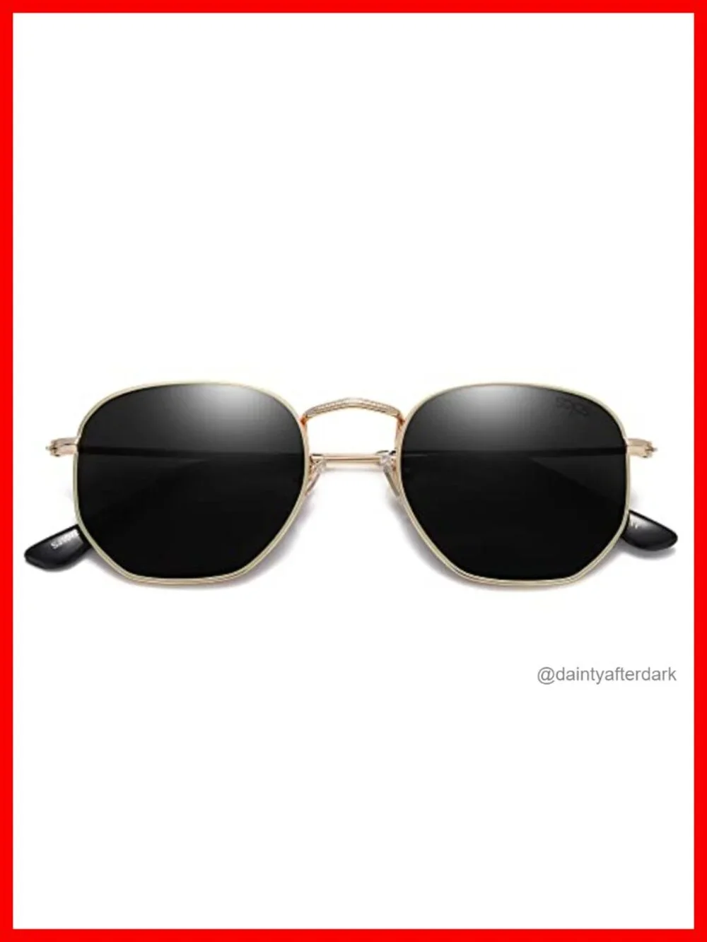 Square Polarized Sunglasses UV400 Protection Metal Frame Unisex